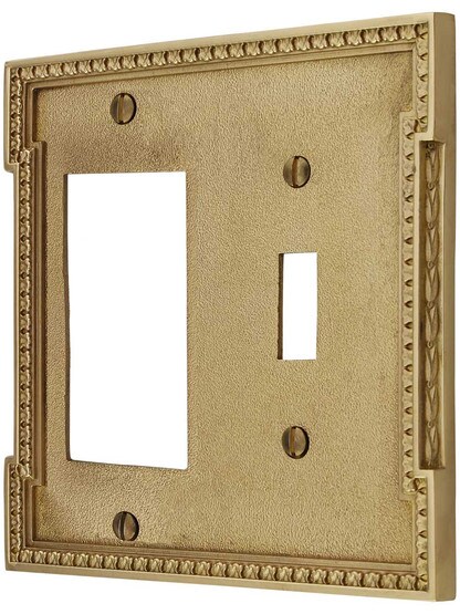 Neoclassical Toggle / GFI Combination Switch Plate.